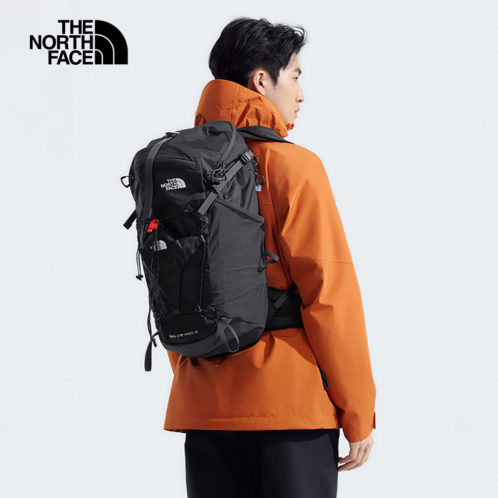 The North Face北面男女款黑色DWR防潑水後背包｜8BKHKT0