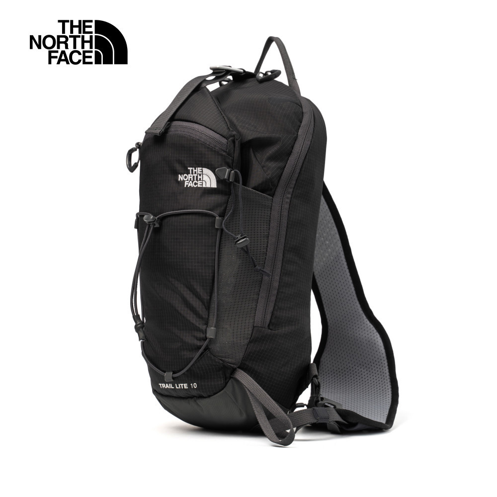 The North Face北面男女款黑色DWR防潑水舒適背負斜背包｜8C2MKT0