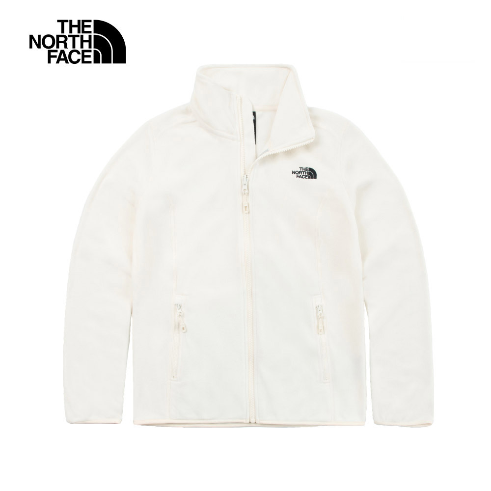 【10/24 00點週末限定】The North Face北面女款白色舒適保暖抓絨外套｜8DFE