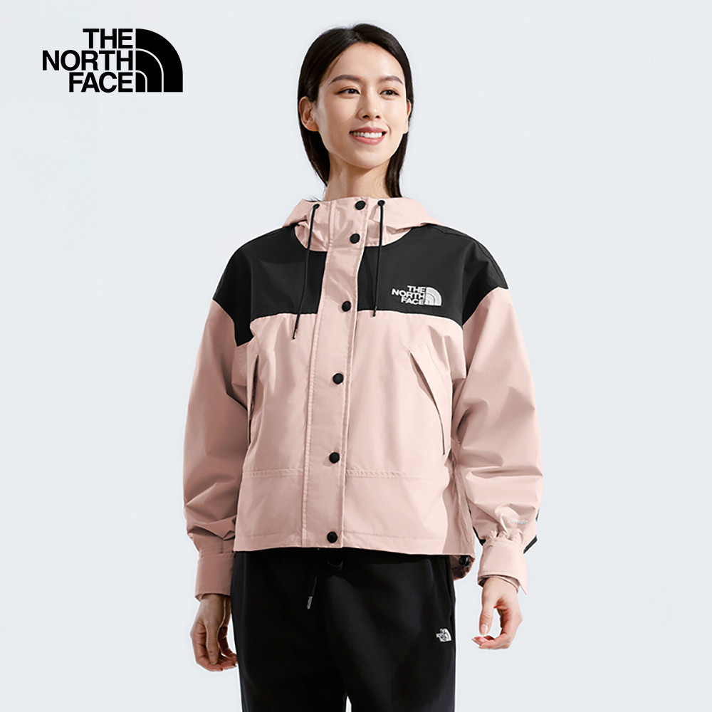 The North Face北面女款粉色DryVent防水透氣衝鋒衣｜8DGKHZI