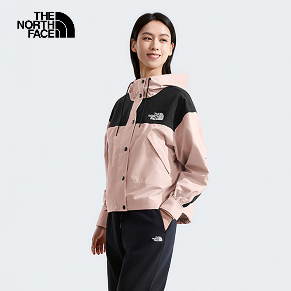 The North Face北面女款粉色DryVent防水透氣衝鋒衣｜8DGKHZI
