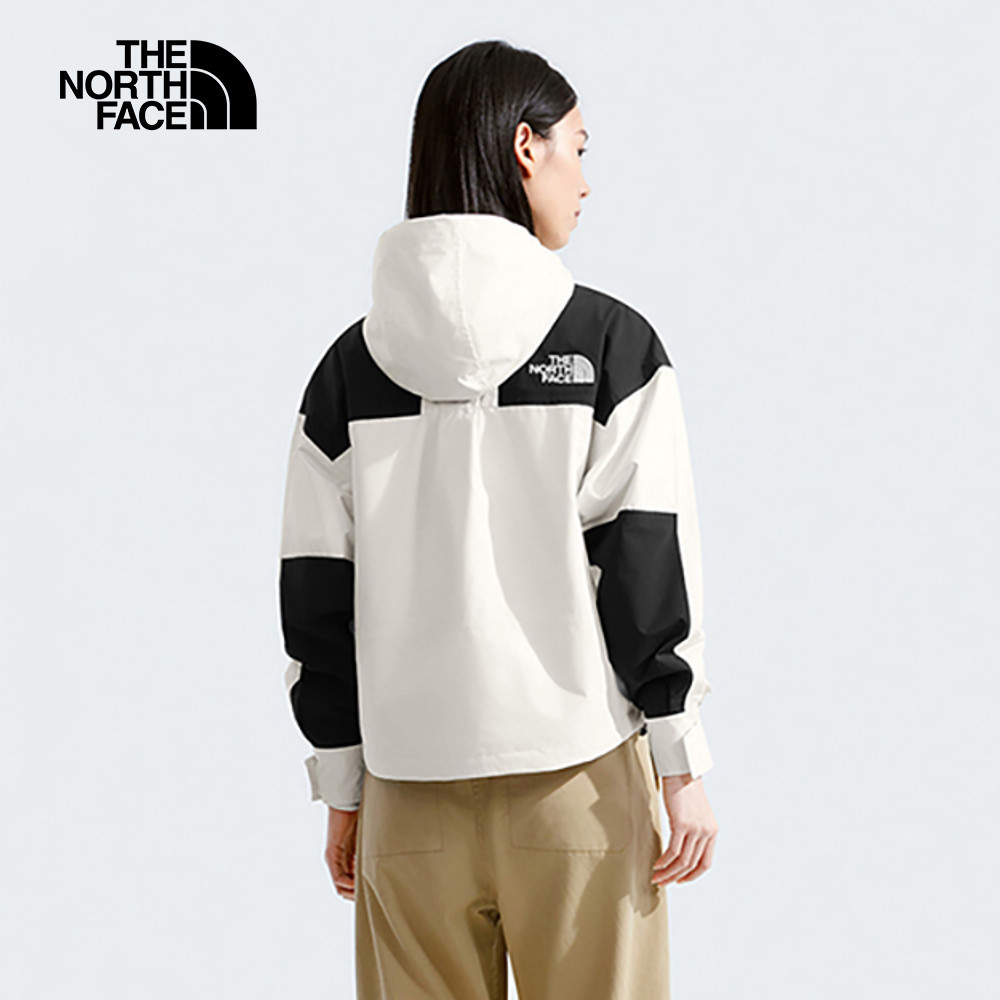 The North Face北面女款米白色DryVent防水透氣衝鋒衣｜8DGKROU