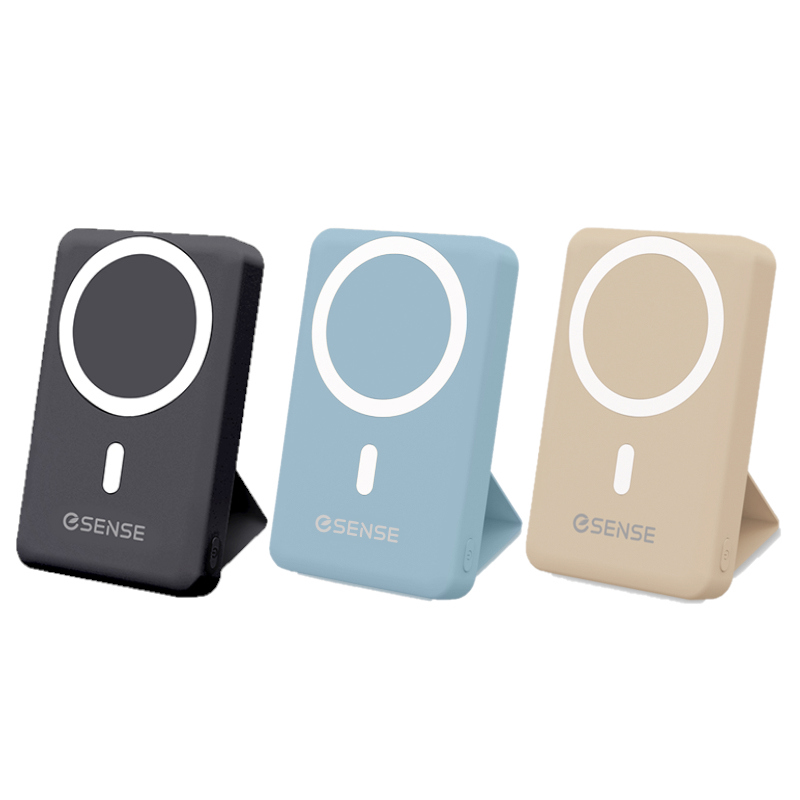 Esense 磁吸式10000PD快充行動電源-奶茶/黑/藍