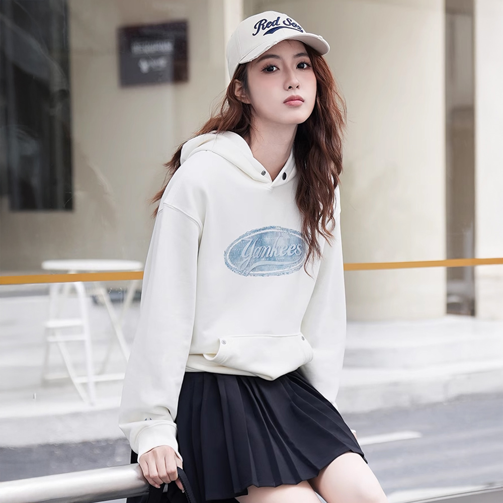 MLB Korea MLB 丹寧連帽上衣 帽T Monogram系列 紐約洋基隊 (3AHDM0551-50CR