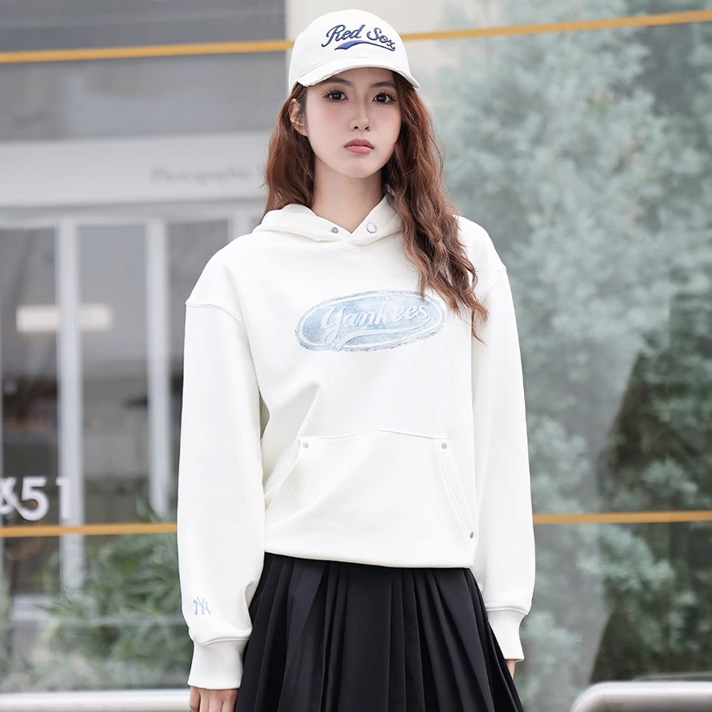 MLB 丹寧連帽上衣 帽T Monogram系列 紐約洋基隊 (3AHDM0551-50CRS)
