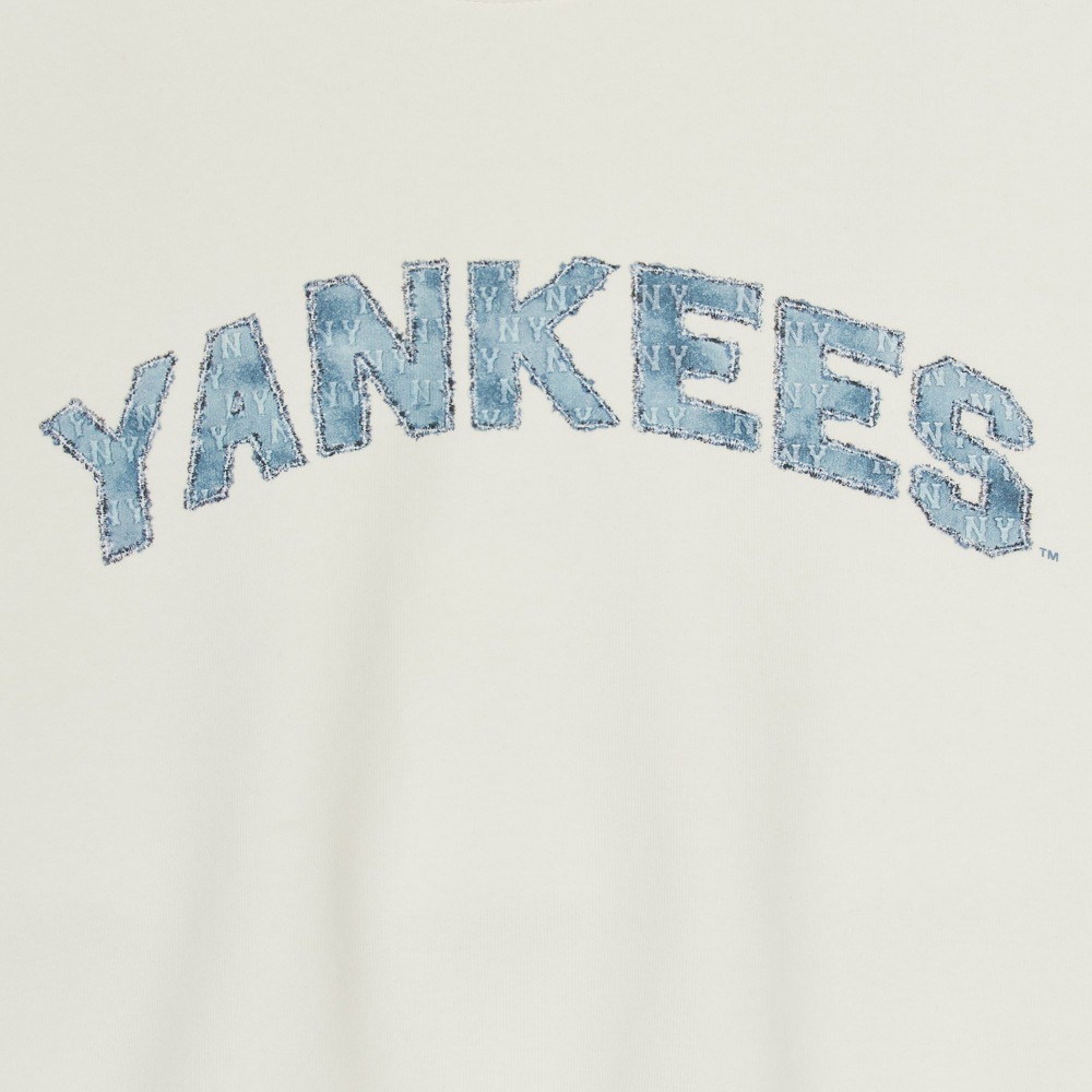 MLB 丹寧長袖大學T Monogram系列 紐約洋基隊 (3AMTM0551-50CRS)