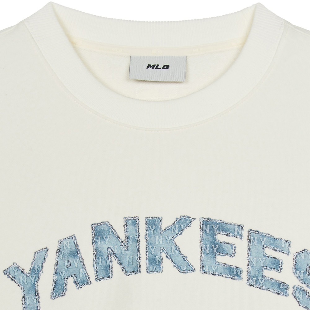 MLB 丹寧長袖大學T Monogram系列 紐約洋基隊 (3AMTM0551-50CRS)