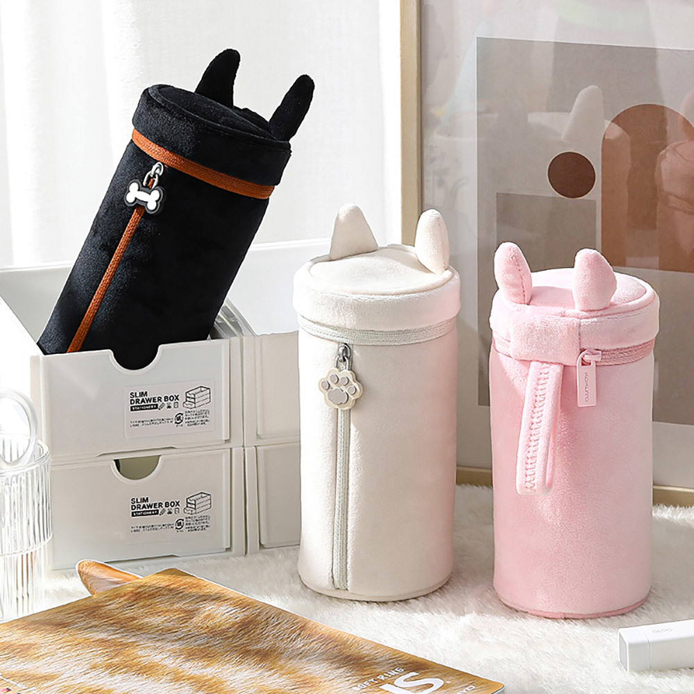 KOKUYO Campus 可愛動物立耳筆袋-貓咪/狗狗/小豬