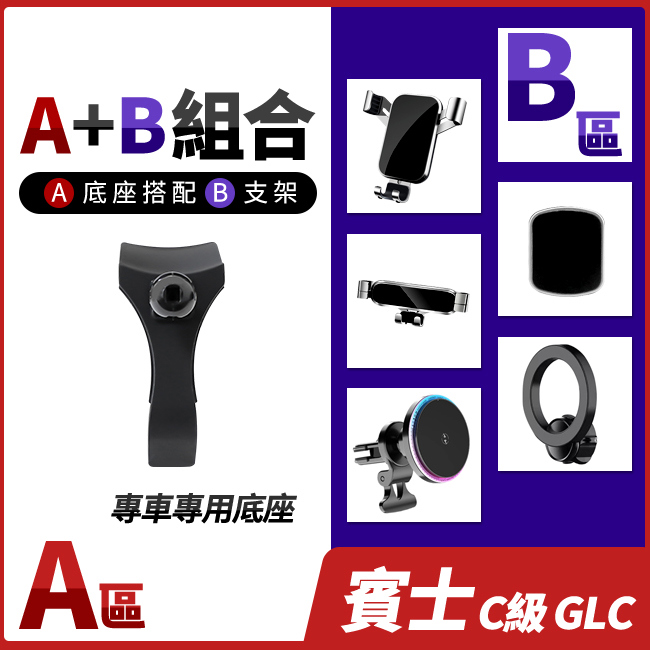 賓士 C級 W206 S206 GLC W254 X254 專用手機支架底座 多種手機支架可搭配 禾笙影音館