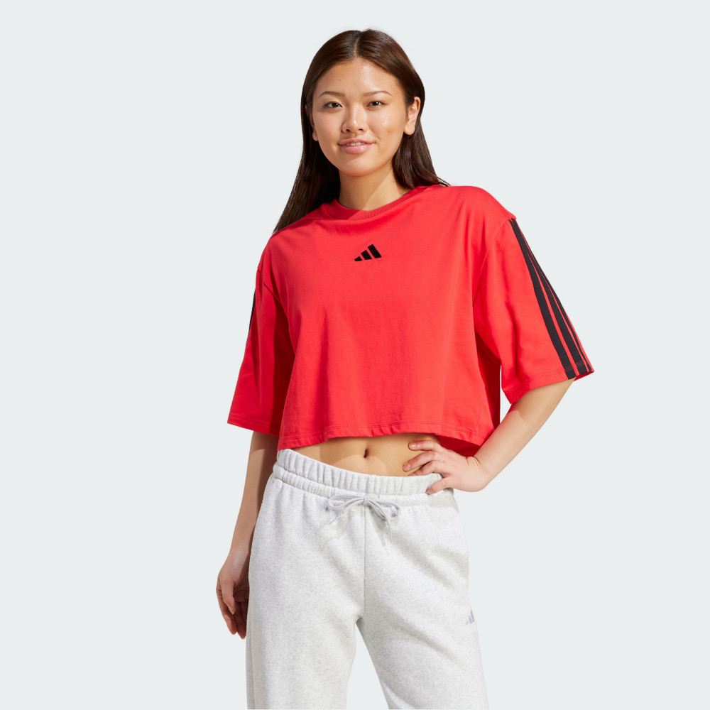 3-STRIPES 短版短袖上衣