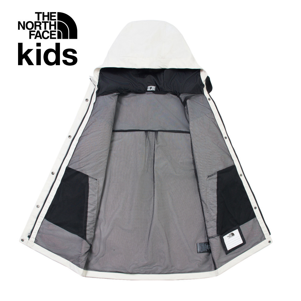The North Face北面兒童米白色DryVent防水透氣衝鋒衣｜8ANHQLI