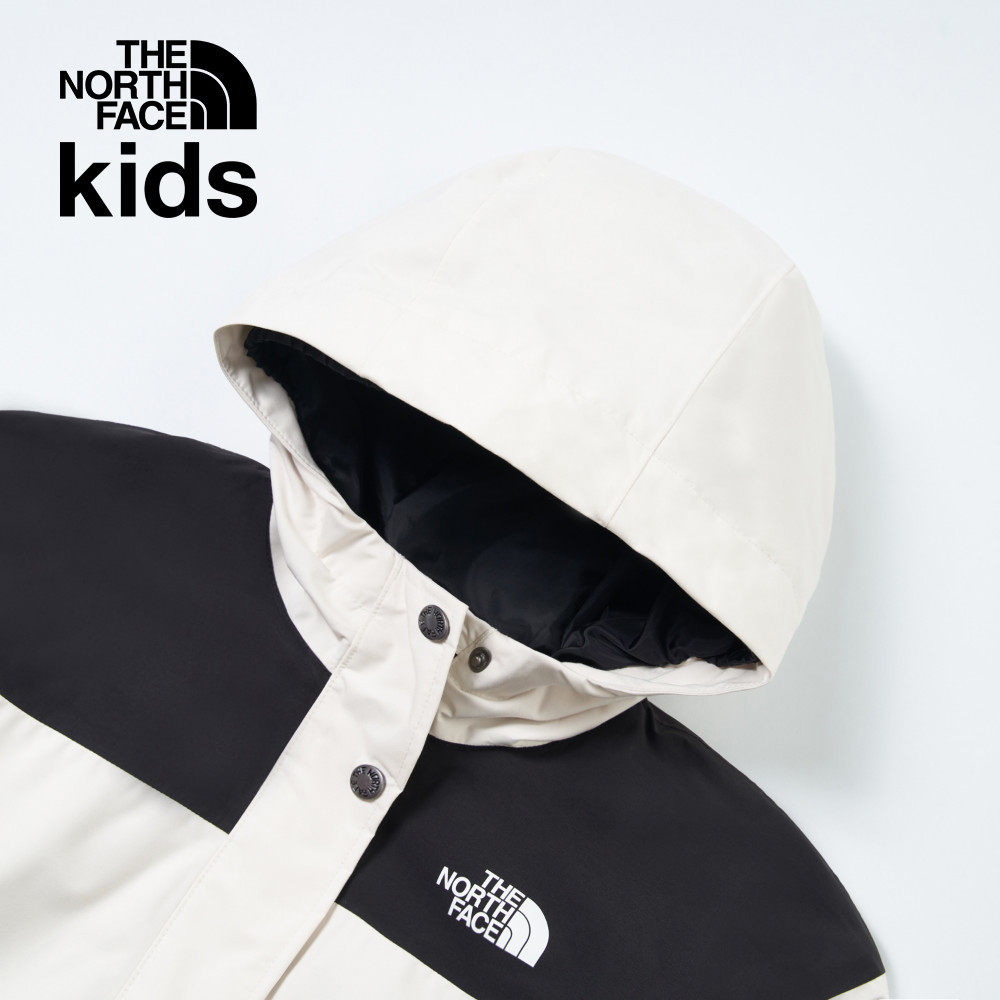 The North Face北面兒童米白色DryVent防水透氣衝鋒衣｜8ANHQLI