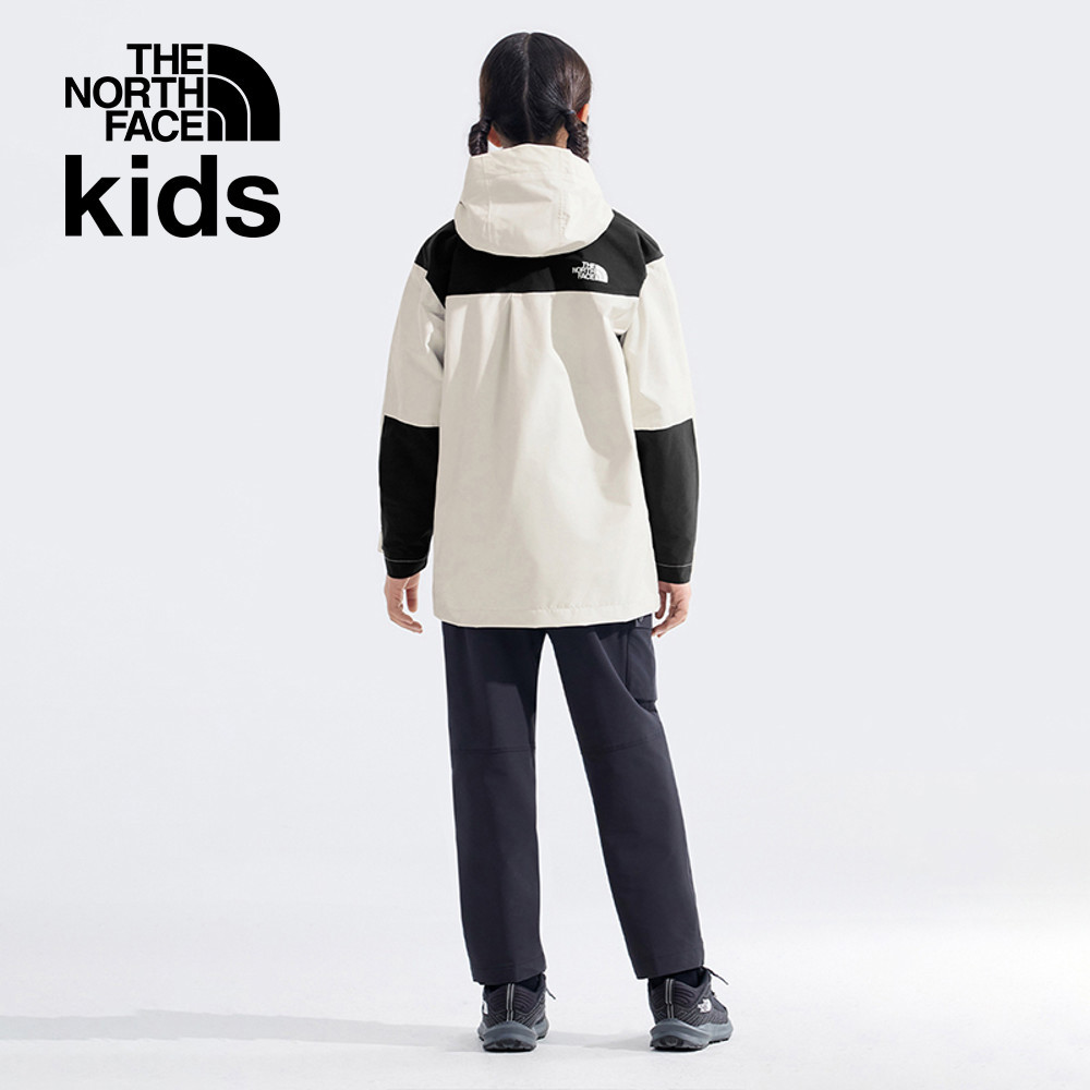 The North Face北面兒童米白色DryVent防水透氣衝鋒衣｜8ANHQLI