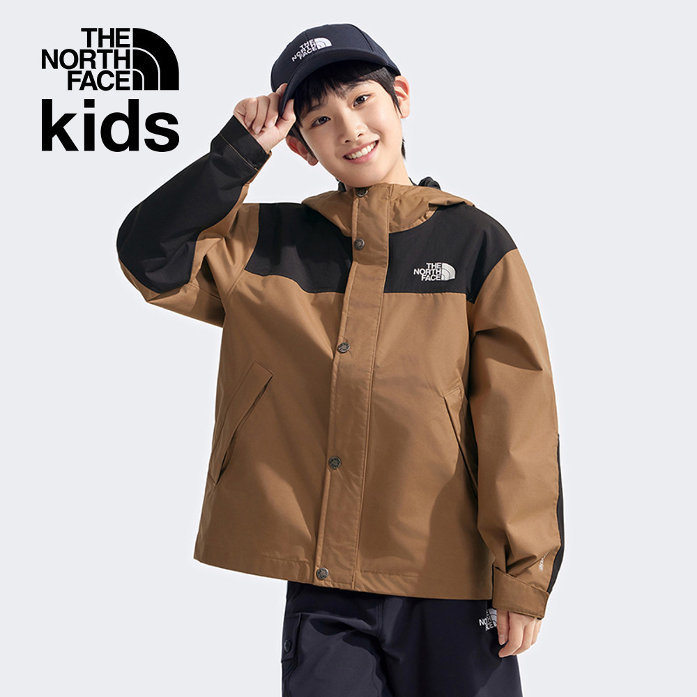 The North Face北面兒童棕色DryVent防水透氣衝鋒衣｜8BNC6IH
