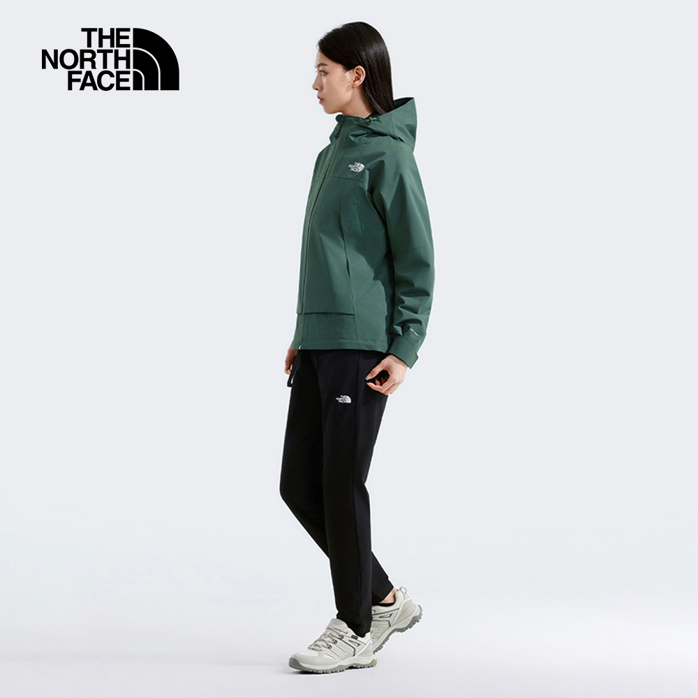 The North Face北面女款綠色DryVent防水透氣衝鋒衣｜8BWEHCH