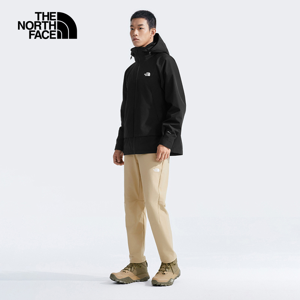 The North Face北面男款黑色DryVent防水透氣衝鋒衣｜8BWFJK3