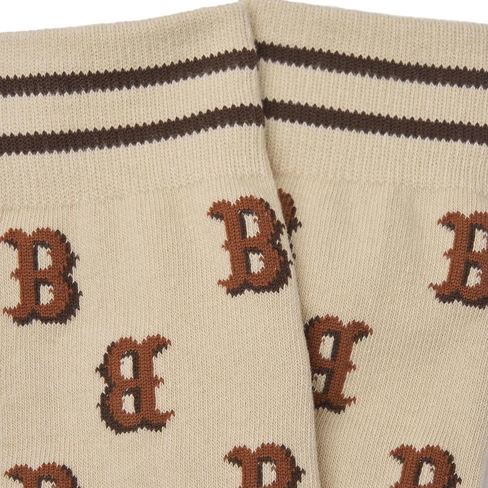 MLB KIDS 中筒襪三入組 童襪 Monogram系列 洋基/紅襪隊 (7ASOM034N-00BKS)