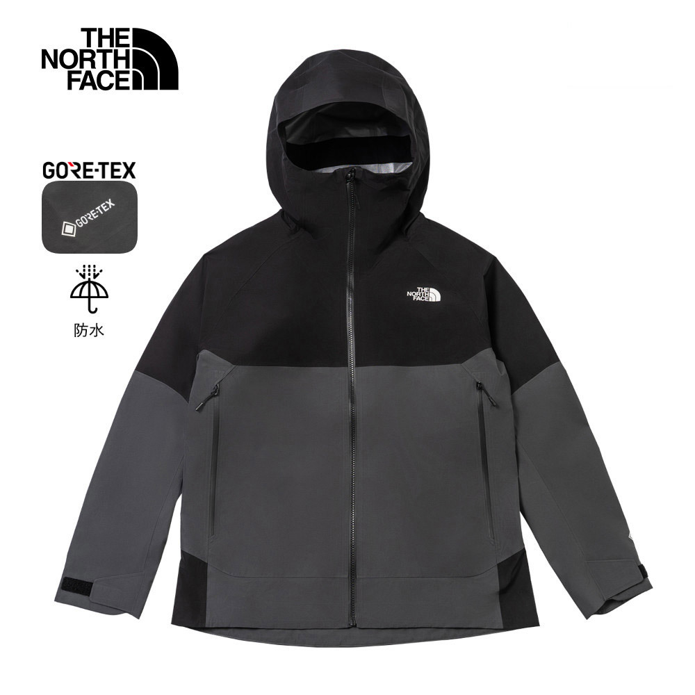 The North Face北面女款灰黑拼接Gore-Tex防水透氣衝鋒衣｜8DCYWUO｜舒適耐
