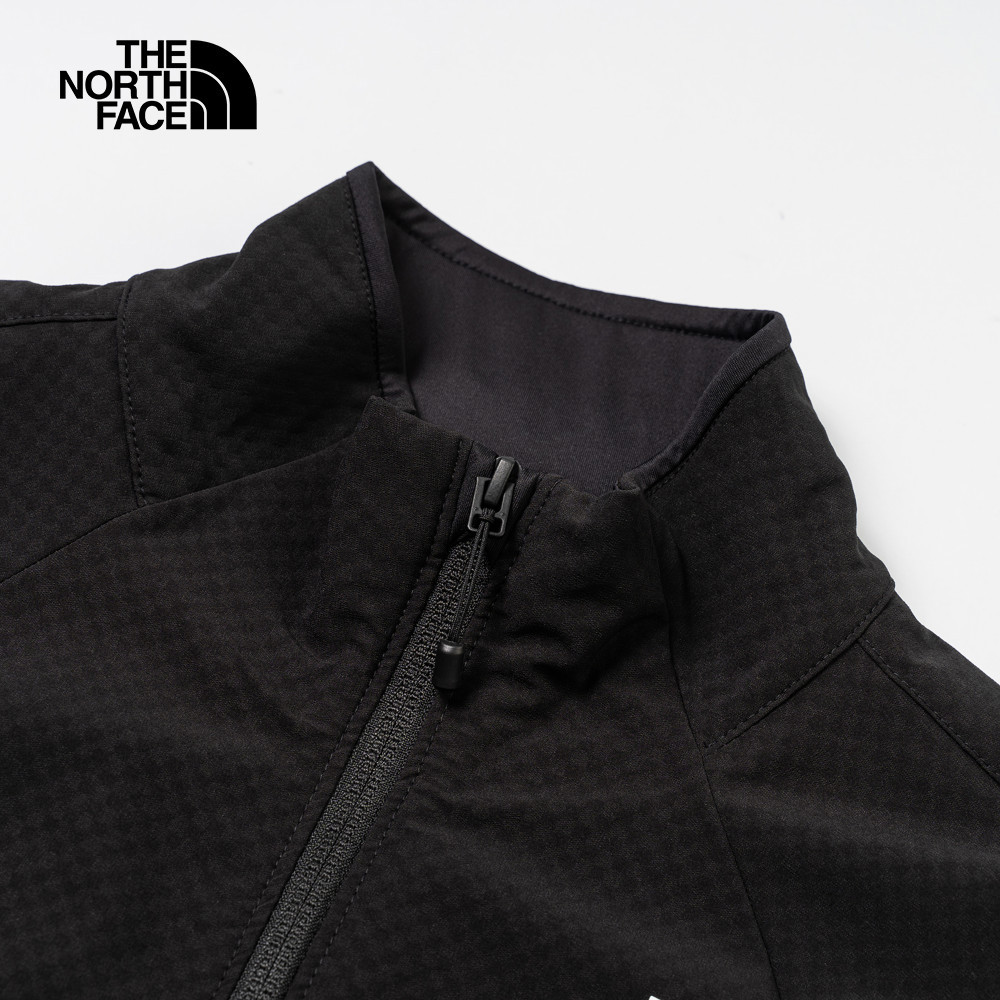 The North Face北面女款黑色DWR防潑水立領輕量風衣｜8DFDJK3