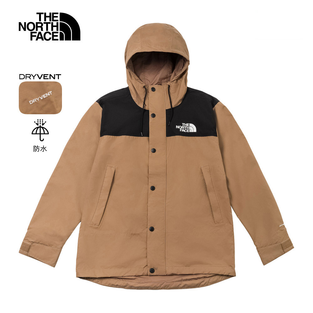 The North Face北面男款棕色DryVent防水透氣衝鋒衣｜8DGC58W｜優動運動商城