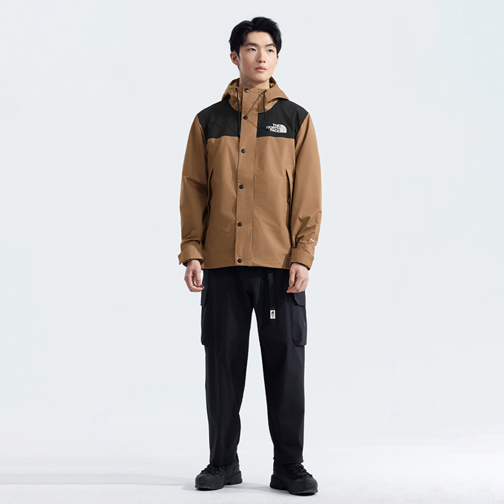 The North Face北面男款棕色DryVent防水透氣衝鋒衣｜8DGC58W