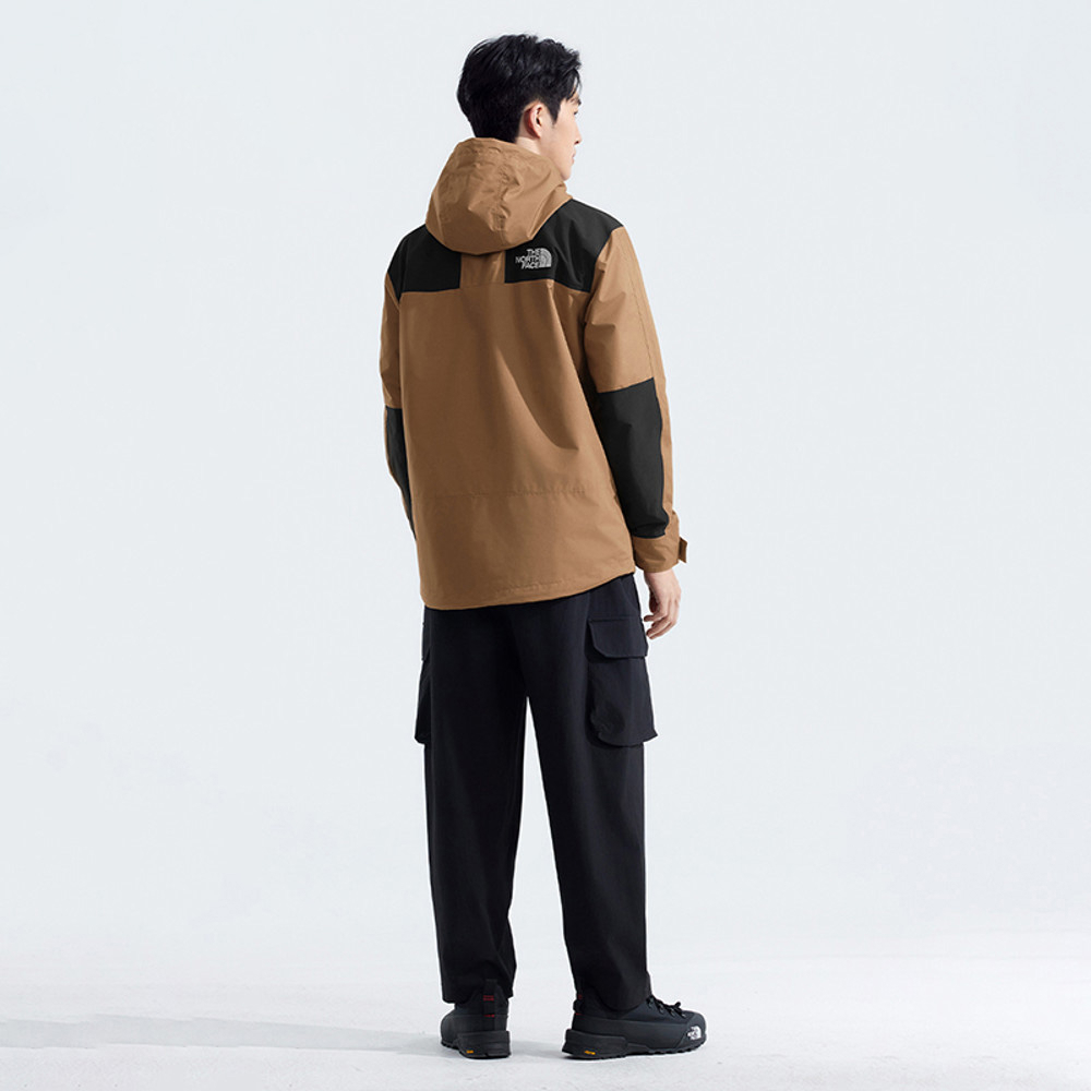 The North Face北面男款棕色DryVent防水透氣衝鋒衣｜8DGC58W