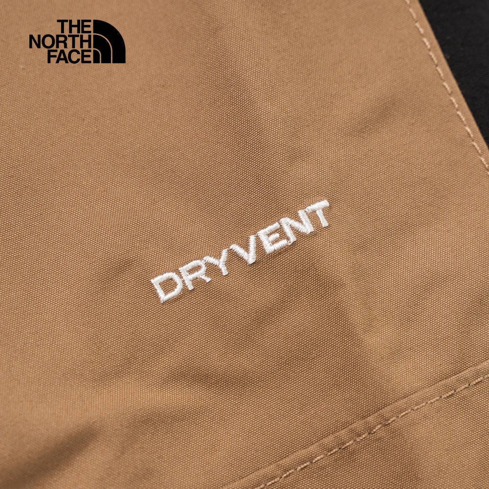The North Face北面男款棕色DryVent防水透氣衝鋒衣｜8DGC58W
