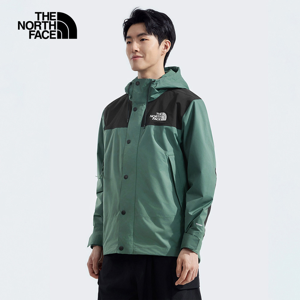 The North Face北面男款綠色DryVent防水透氣衝鋒衣｜8DGCLFW