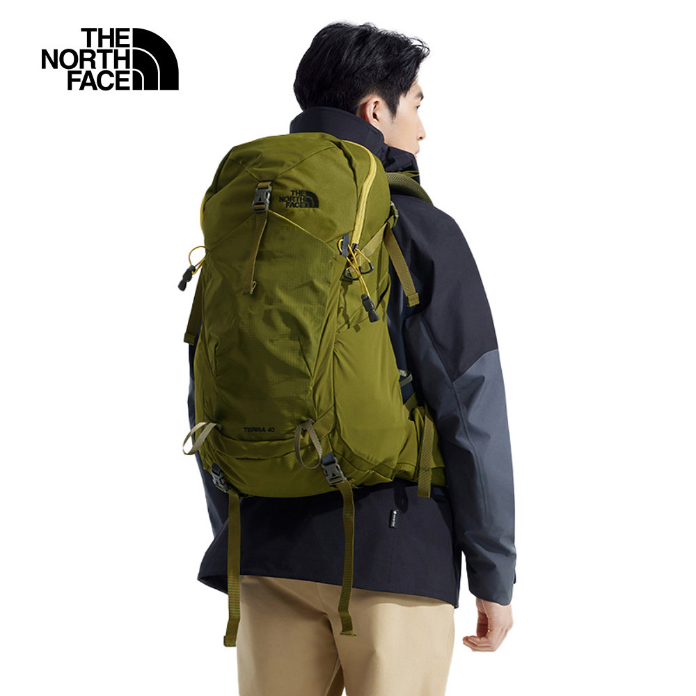 The North Face北面男女款綠色DWR防潑水後背包｜87C34NU