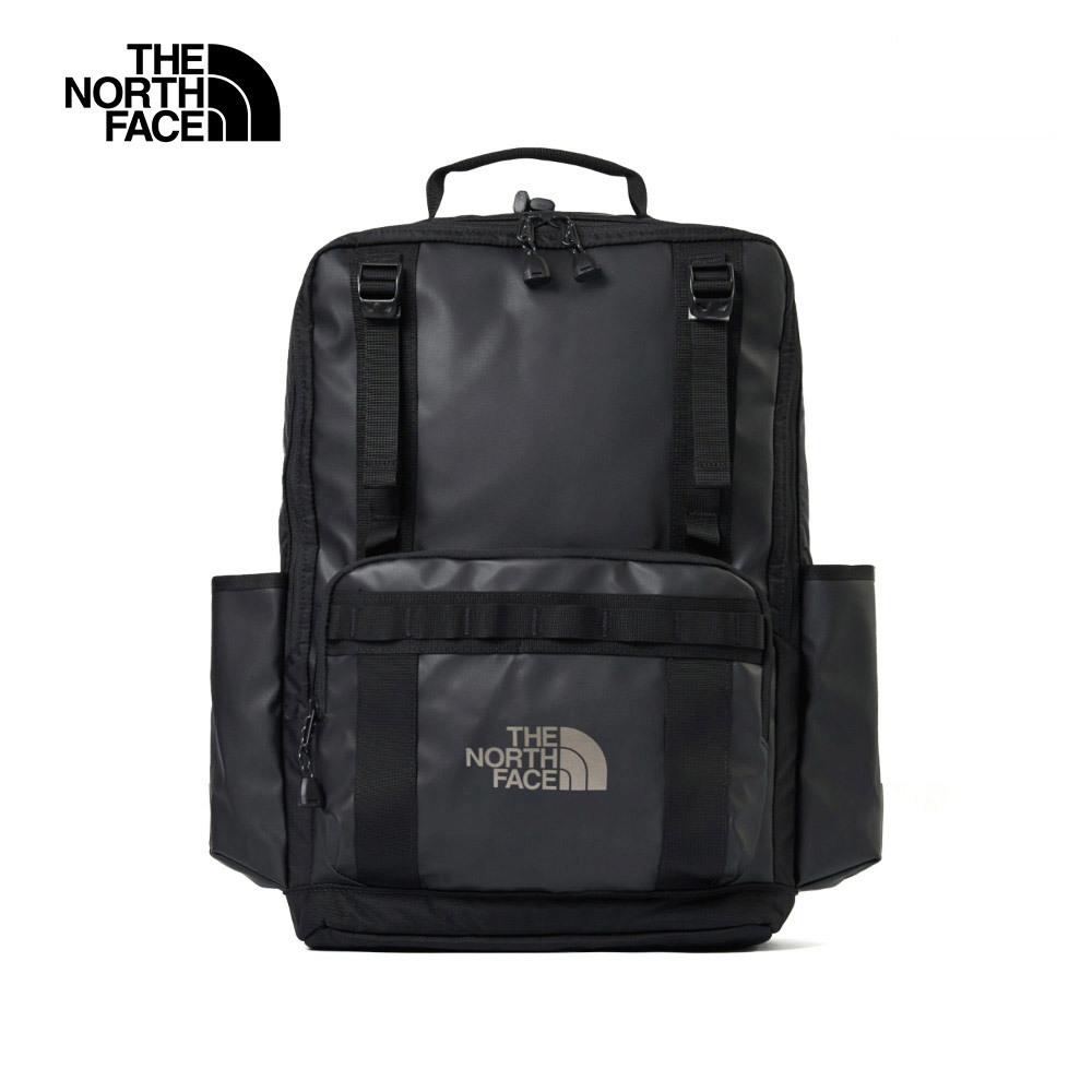 The North Face北面男女款黑色DWR防潑水大容量多功能休閒後背包｜8BK4BIA