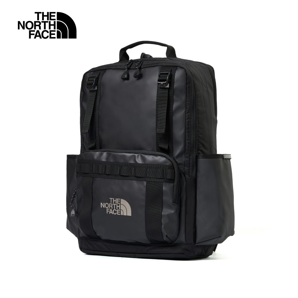The North Face北面男女款黑色DWR防潑水大容量多功能休閒後背包｜8BK4BIA