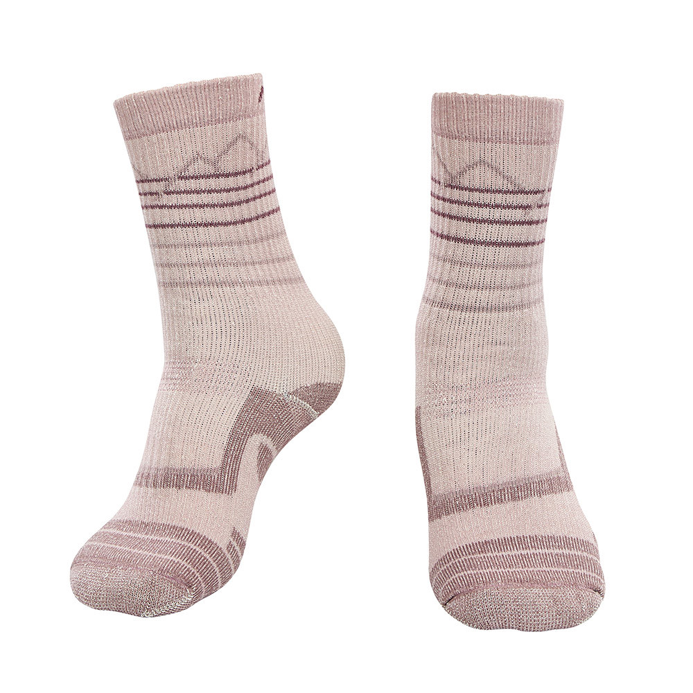 中筒厚底羊毛襪(A1ASGZ04N霧粉/厚底登山襪/毛巾襪／台灣製)