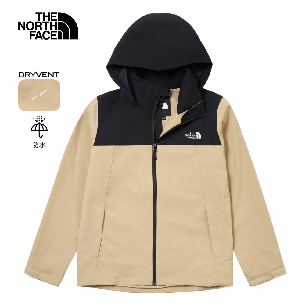 【10/24 12點週末限定】The North Face北面女款棕黑拼接DryVent防水透氣衝