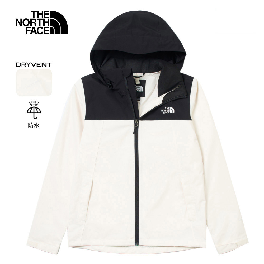 【10/25 12點週末限定】The North Face北面女款米白色DryVent防水透氣衝鋒