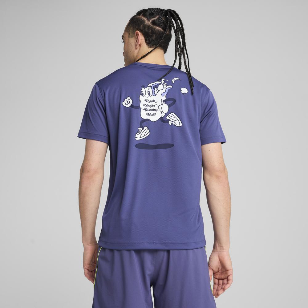 PUMA 跑步系列Slogan圖樣短袖T恤 男性