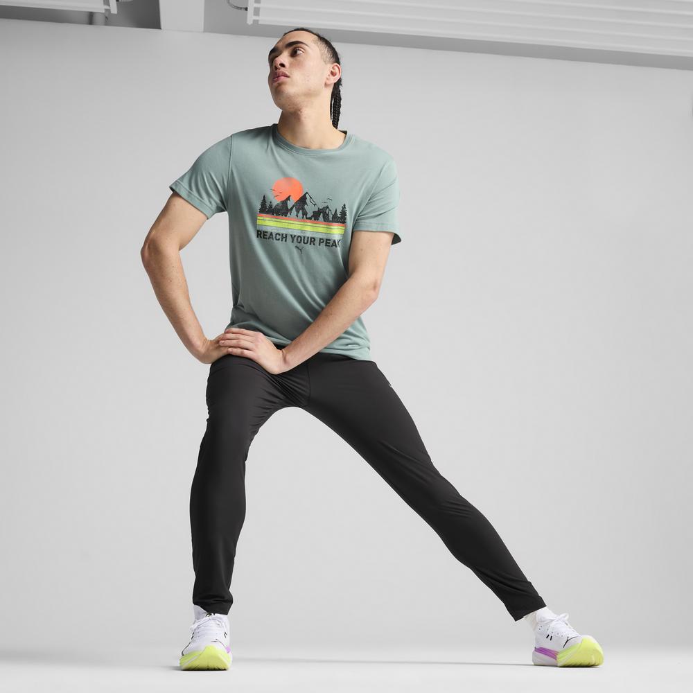 PUMA 跑步系列Outdoor圖樣短袖T恤 男性