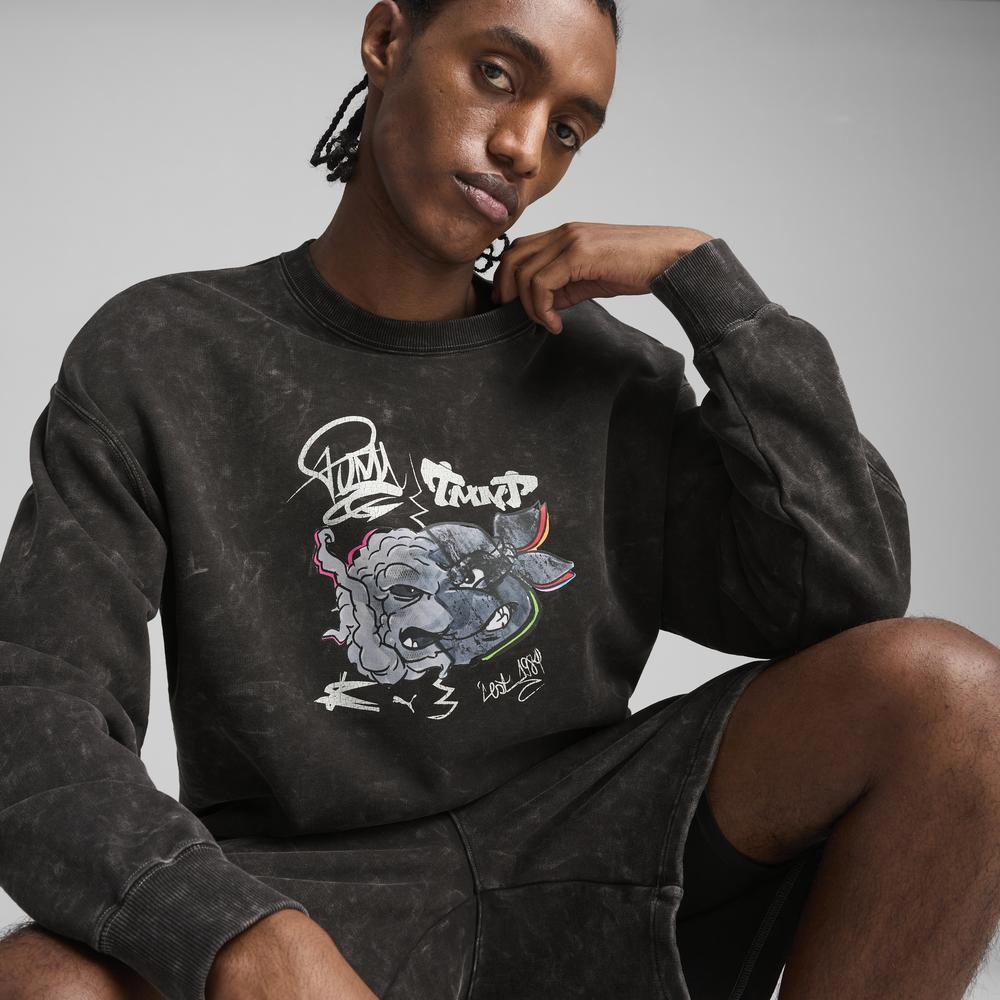 PUMA TMNT系列圖樣圓領衫 男性