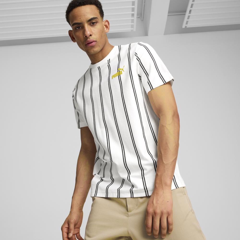 PUMA 基本系列Club條紋短袖T恤 男性