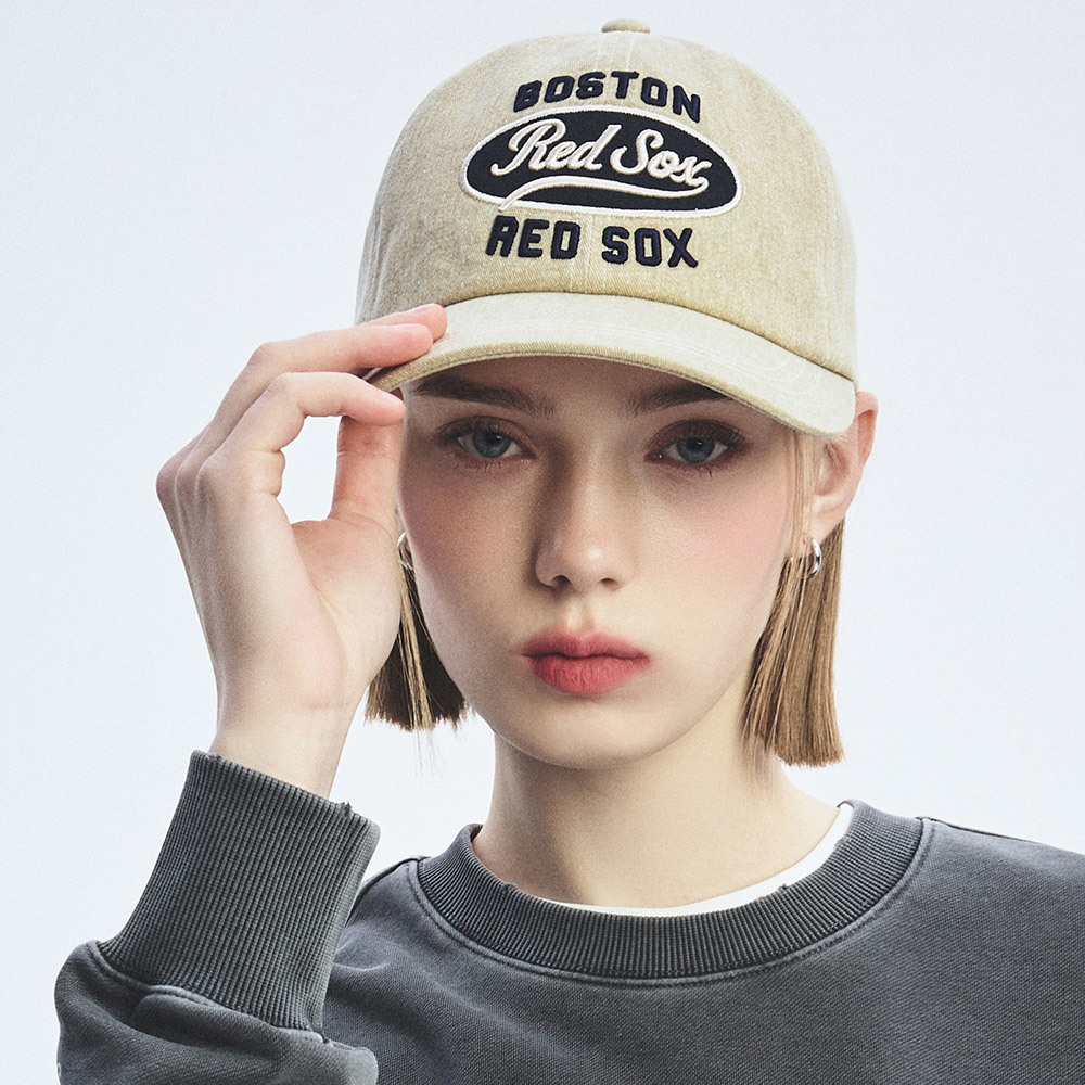 MLB 可調式軟頂棒球帽 Varsity系列 波士頓紅襪隊 (3ACPV055N-43BGL)