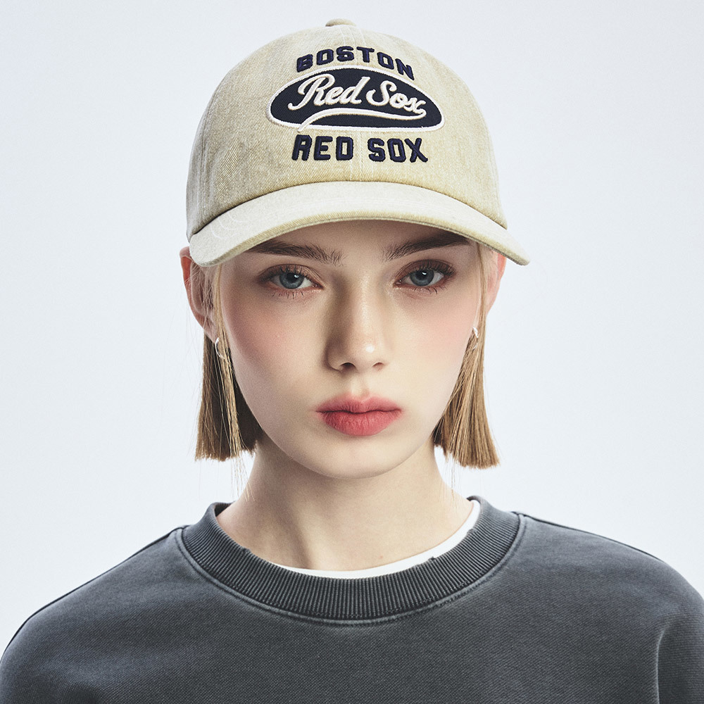 MLB 可調式軟頂棒球帽 Varsity系列 波士頓紅襪隊 (3ACPV055N-43BGL)