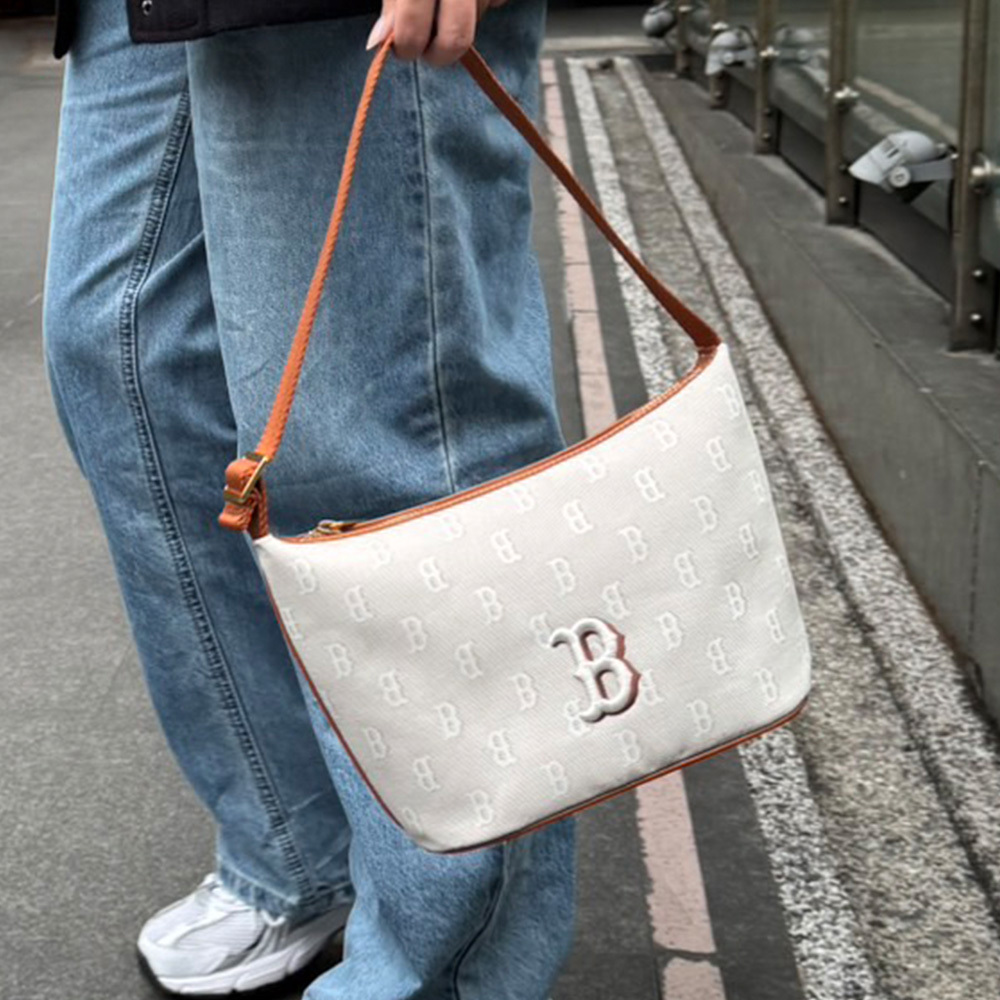 MLB 腋下包 手提包 肩背包 Monogram系列 波士頓紅襪隊 (3ABQM015N-43BGL)