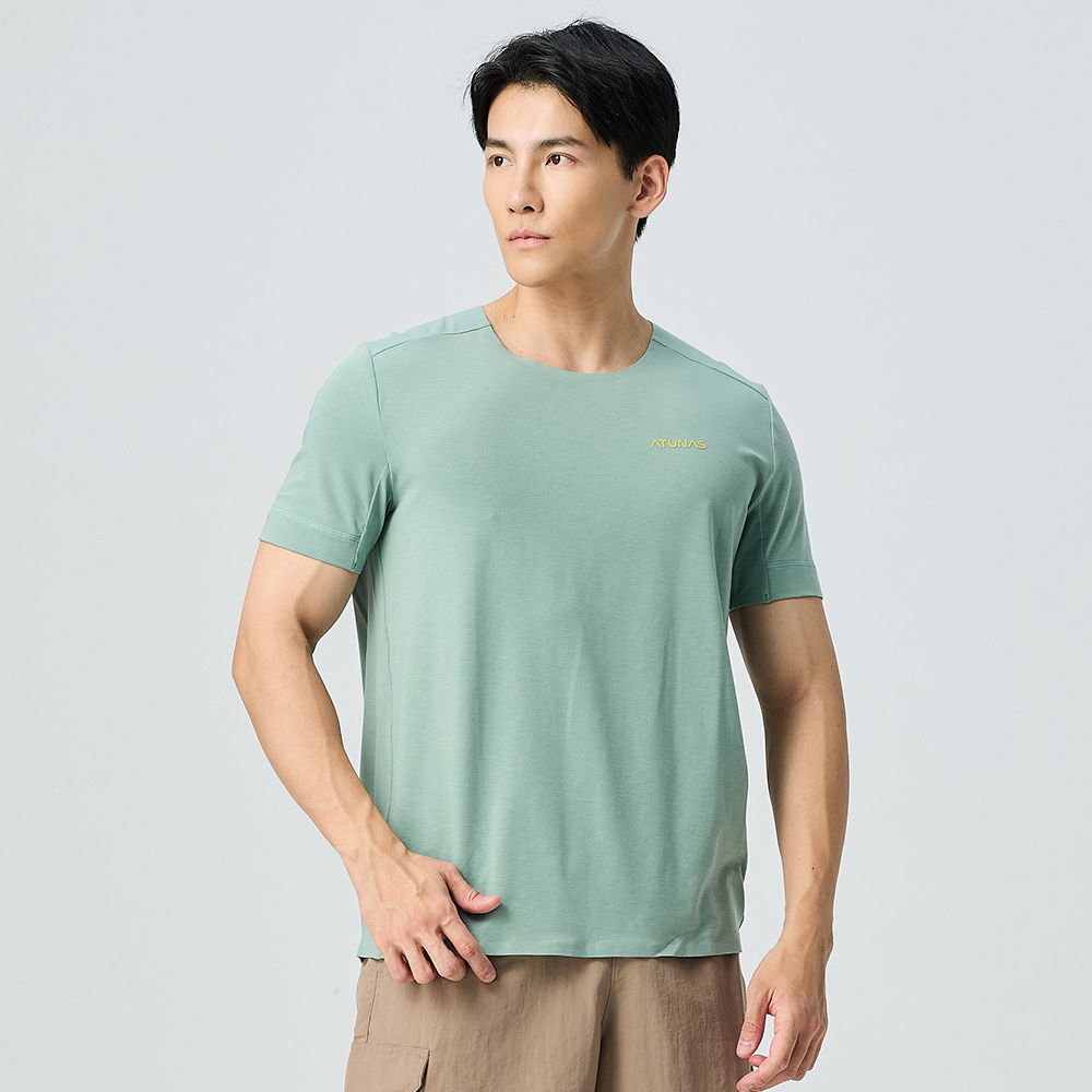 男款POLARTEC DELTA短袖T恤(A1TS2502M霧綠/抗臭/透氣/涼爽/彈性/貼身)
