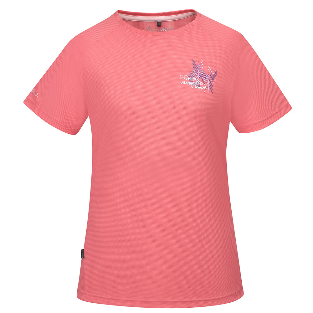 女款POLARTEC POWER DRY透氣排汗短袖T恤(A1TS2504W珊瑚粉/抗臭/透氣/銀離子)