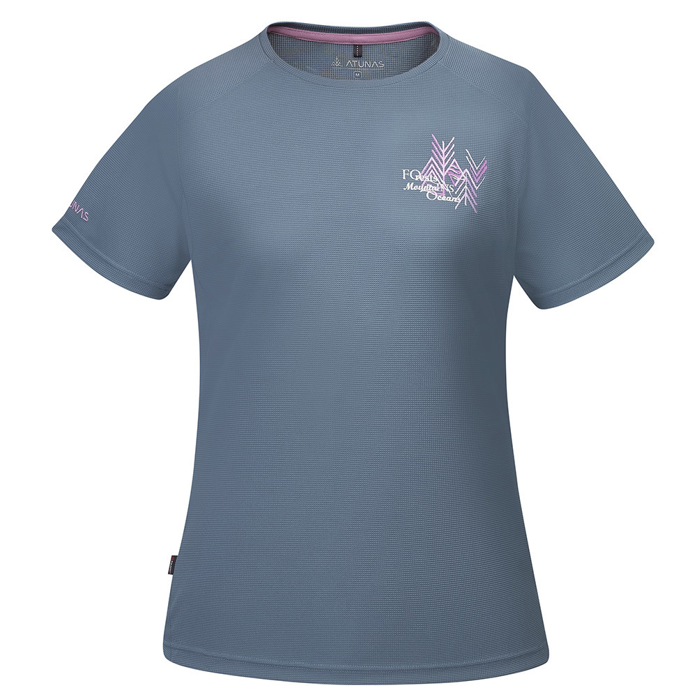 女款POLARTEC POWER DRY透氣排汗短袖T恤(A1TS2504W深岩灰/抗臭/透氣/銀離子)