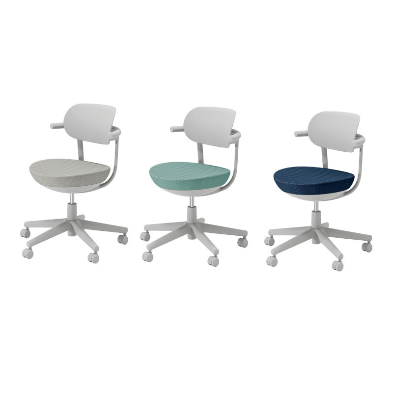 *KOKUYO Pallo 日系質感人體工學辦公椅(PVC椅背)-灰/灰綠/灰藍