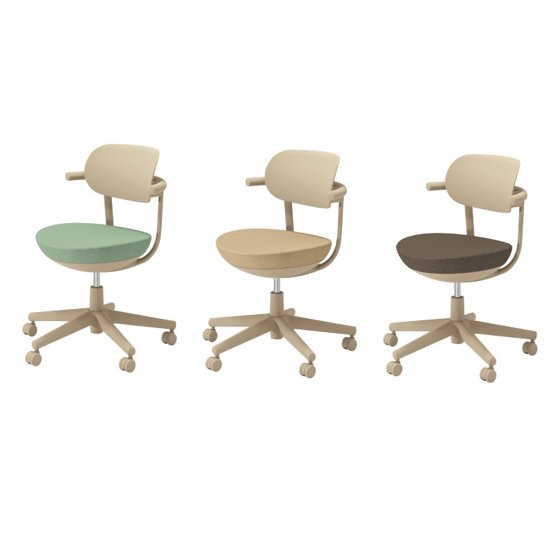 *KOKUYO Pallo 日系質感人體工學辦公椅(PVC椅背)-卡其綠/卡其咖/卡其