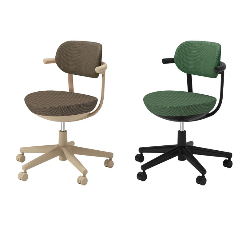 *KOKUYO Pallo 日系質感 人體工學辦公椅(布質椅背)-咖/墨綠