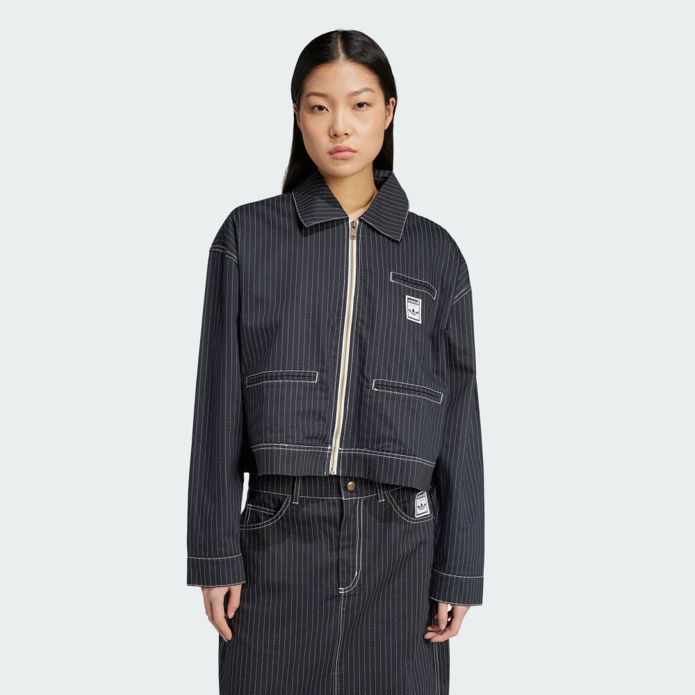 Adidas 短版長袖外套｜印有工裝服風格的 W－騰躍運動商城