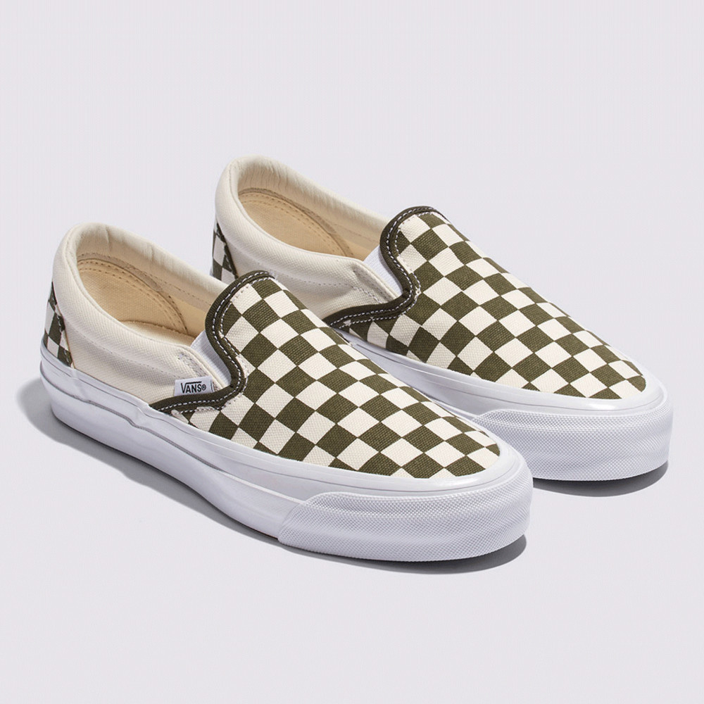 Premium LX Classic Slip-On 98 墨綠色棋盤格滑板鞋