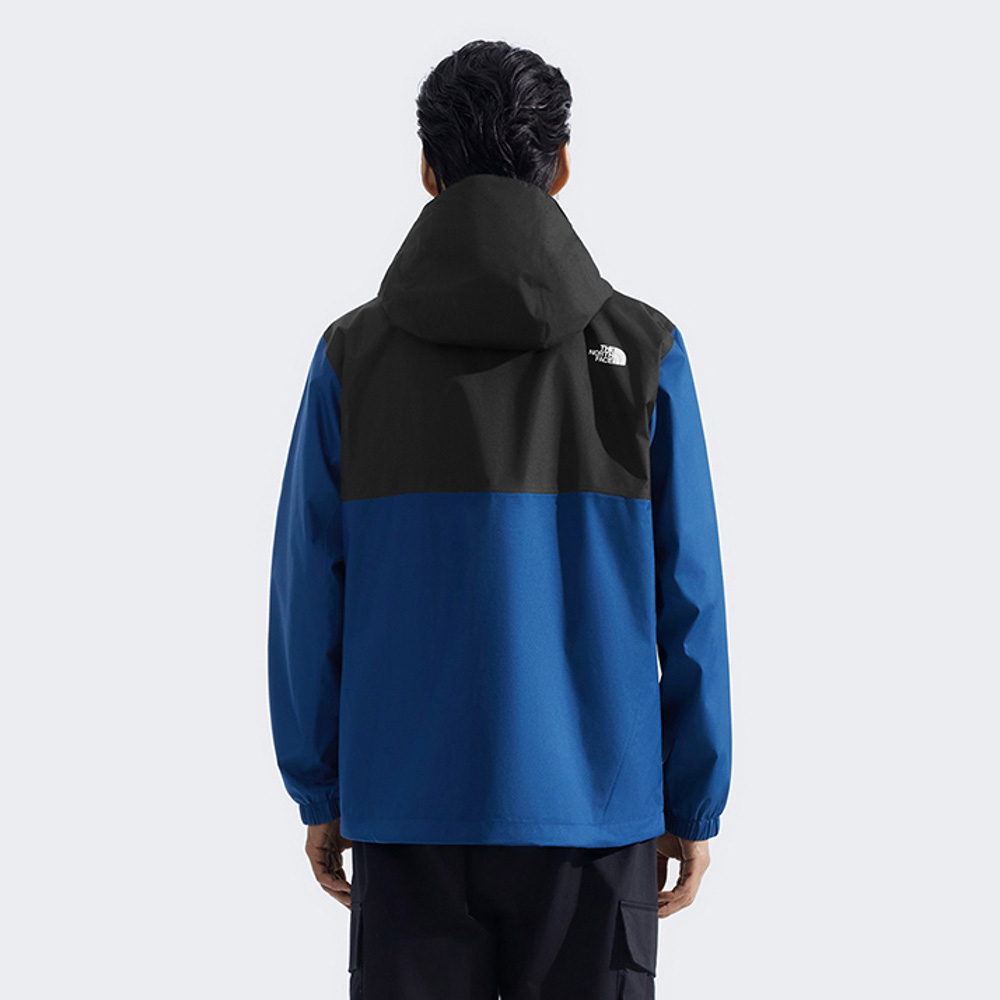 【限時搶購】男款藍色DryVent防水透氣連帽衝鋒衣｜8AUNF1T